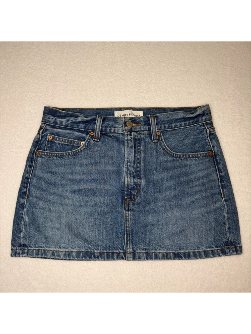 Aritzia Denim Forum 90s Ricci Denim Mini Skirt Size 27 Blue